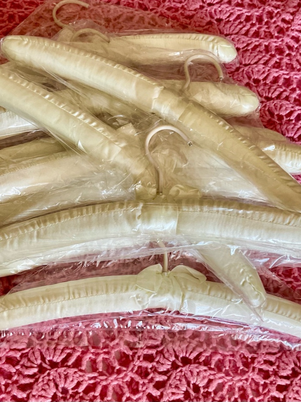 Victoria’s Secret Ivory Padded Satin Hangers - Set of 10